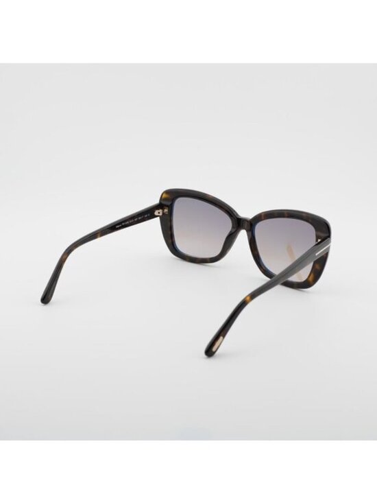 Tom Ford FT1008 52F Maeve Sunglasses Dark Havana Butterfly Frame, Brown Lenses main image 7